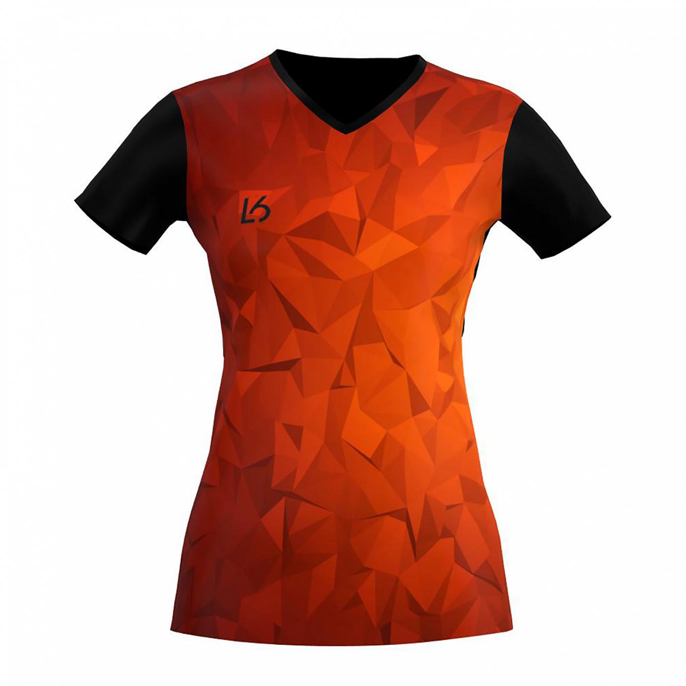 L6 V-Neck Trikot Women - Polygon Orange