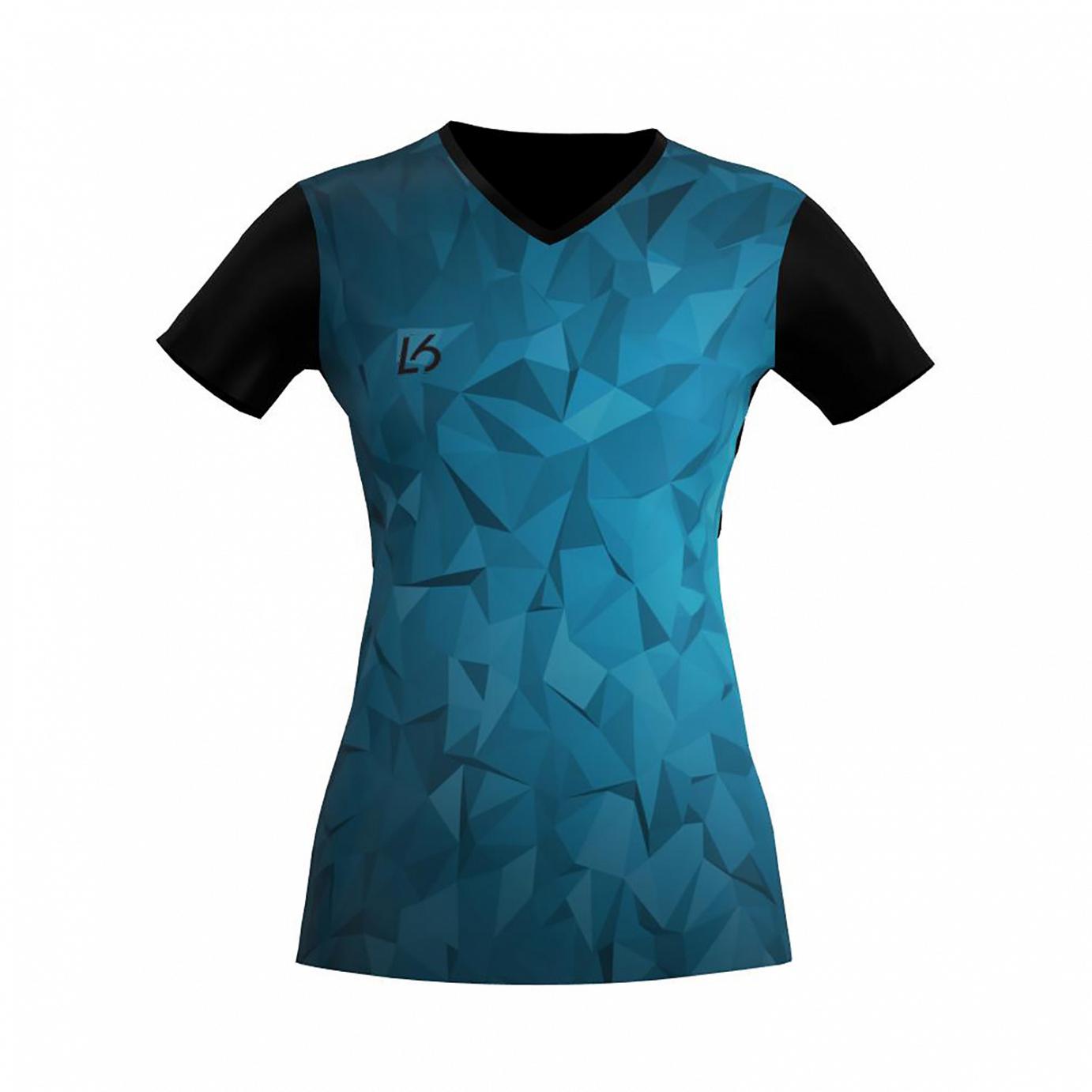 L6 V-Neck Trikot Women - Polygon IceBlue