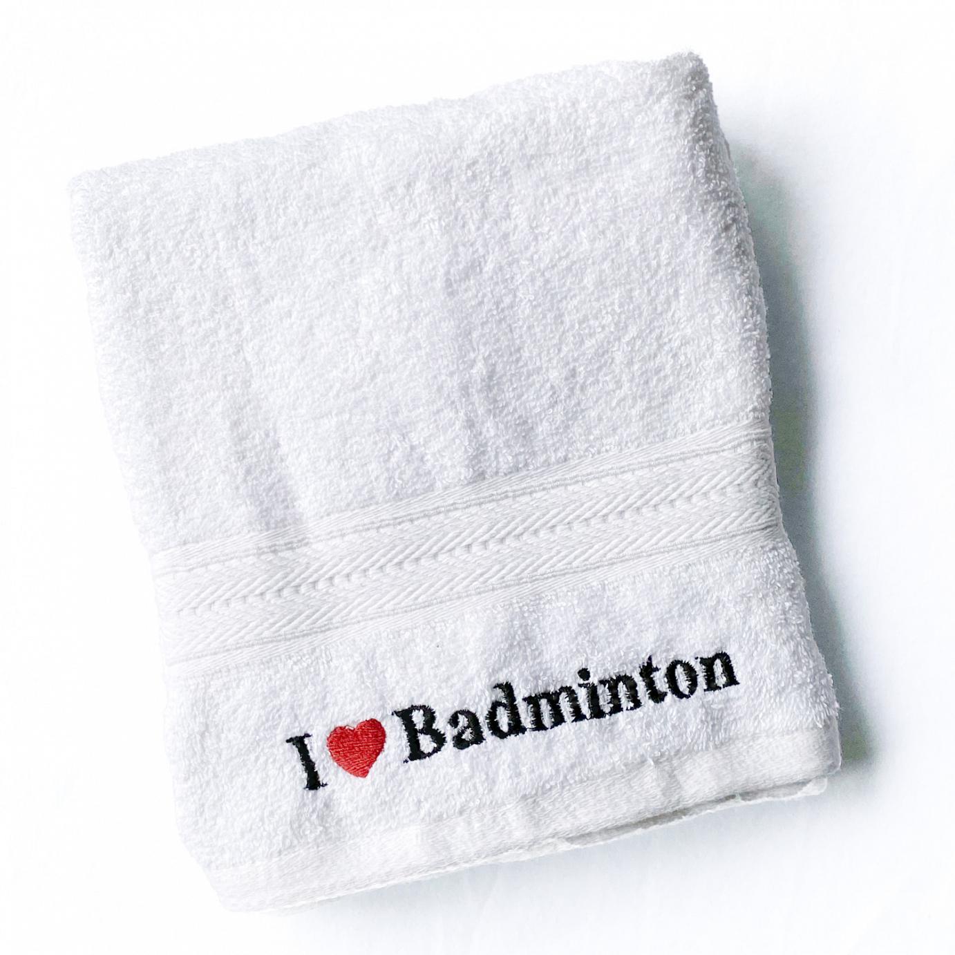 Handtuch I love BadmintonDetailbild - 0